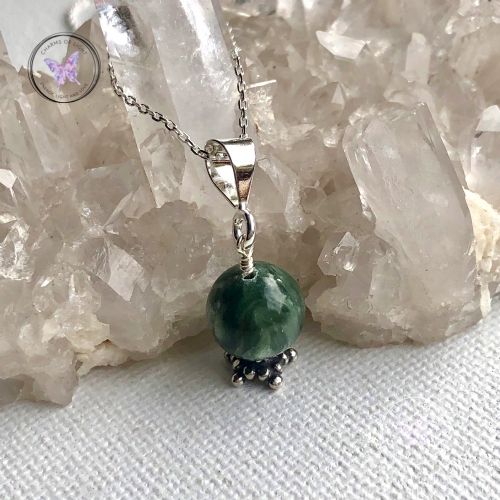 Seraphinite Crystal Ball Pendant